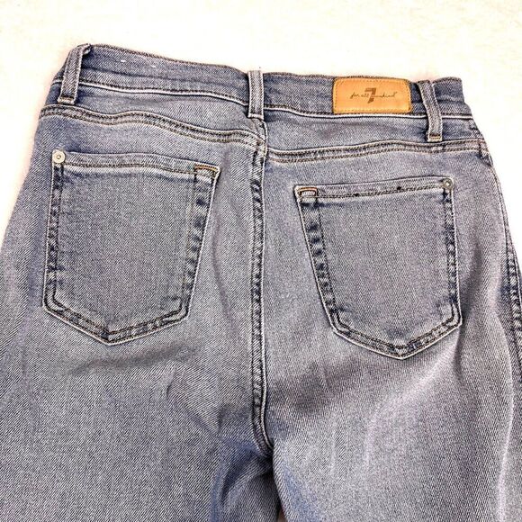 7 for all Mankind Womens Lux Vintage Edie Distressed Jeans Size 25 - Picture 9 of 12